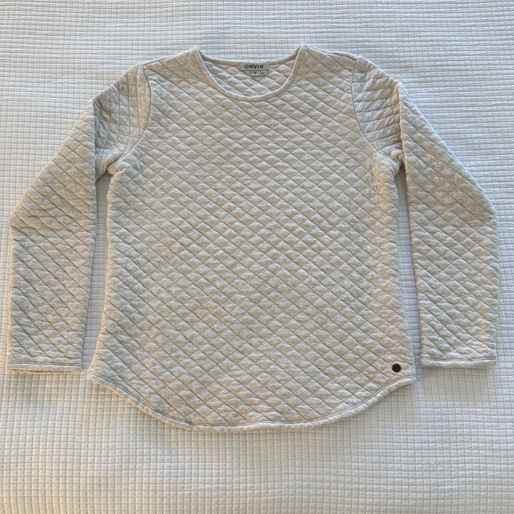 Orvis Quilted Pullover Sweatshirt Size Small - Picture 3 of 9